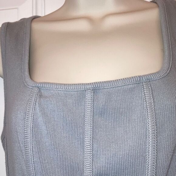 SINCERELY JULES Corset Bustier Gray Grey Crop Top Womens Large - Picture 5 of 9